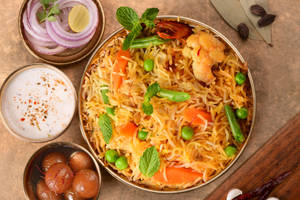 Vegetable Biryani Executive Thali -serves 1