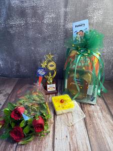 Combo2 (hamper+jar+bouquet+card+trophy)