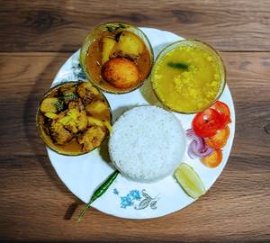Bengali egg thali