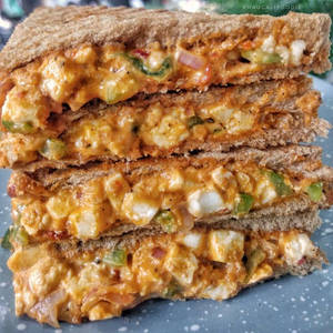 Tandoori Paneer Club Sandwich