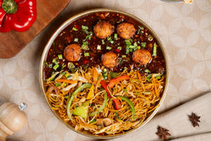 Vegetable Manchurian With Fried Rice (serves 1)