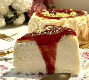 Raspberry Lemon Basque Cheesecake