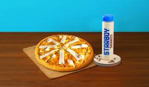 Cheesy 9 Pizza (L) + Cold Coffee