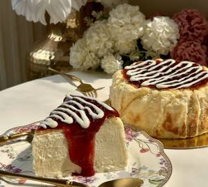 Strawberry White Chocolate Basque Cheesecake