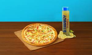 Chicken Tikka Pizza (L) + Pudina Shikanji