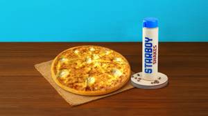 Cheesy 7 Pizza (L) + Cold Coffee