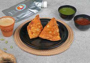 Chai Samosa Combo(2 Samosa, 1 Masala Chai Flask)