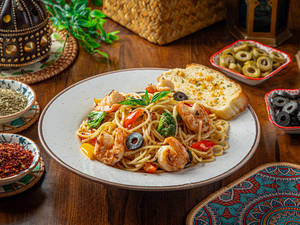 Prawns Spaghetti Aglio Olio Pasta