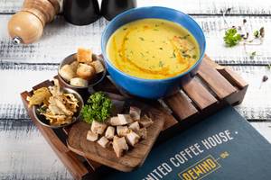 Saffron Chicken Broth Soup