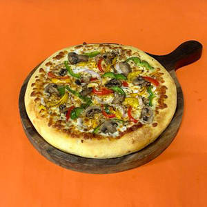 Korean Mushroom Peppers Pizza