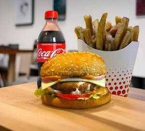 Jain Paneer Corn Burger Combo