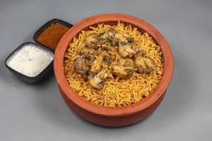 Mushroom Hyderabadi Dum Biryani