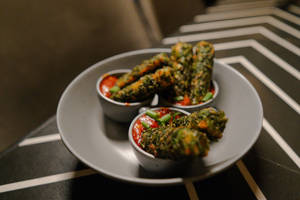 Coriander Panner W Hot Garlic Sauce