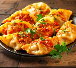 Fried Peri peri chicken momos