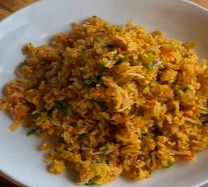 2 Eggs bhurji Rice Maharashtrian style