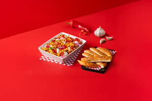 Spicy Veg Schezwan Pasta Meal for 1