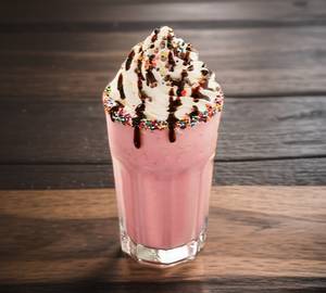 Rose milk with ice cream