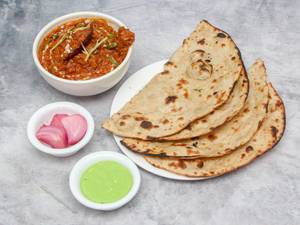 Roti (4 Pcs) + Paneer Masala + Salad + Curd