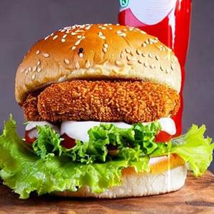 Crispy chicken burger