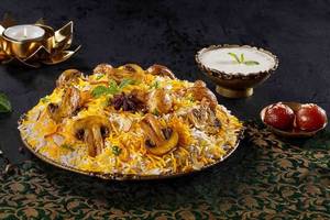 Taj-e-Khumb Biryani (Mushroom Biryani - Serves 2).