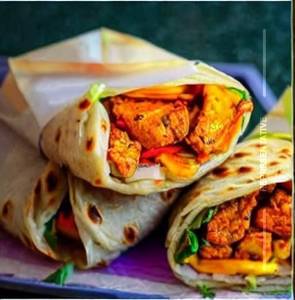 Double Achari Chicken Roll