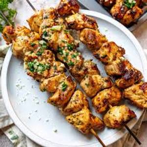 Skewered chicken