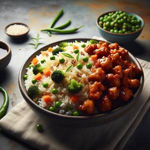 Veg Fried Rice with Manchurian