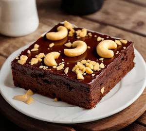Eggless Cashewnut Brownie