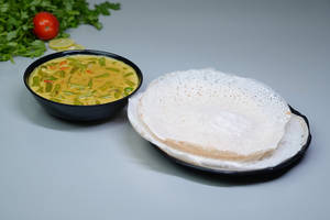 3 Appam With Mix Veg Curry Combo
