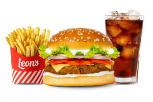 Grilled Spicy Lamb Burger Meal