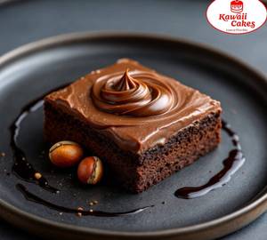 Eggless Brownie with Hazelnut Filling