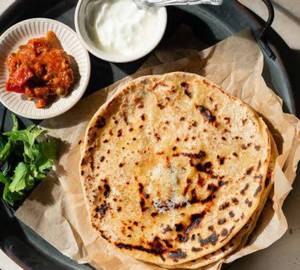 2 Piece Aloo Paratha + Dahi + Mixed Pickle...