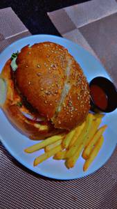 Juicy chicken burger