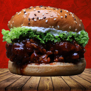 Korean Smash Chicken Burger