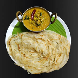 Green Peas Curry With 2 Kerala Porotta