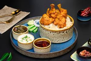 Bowl Chicken Lollypop Topping Biryani