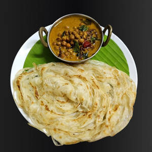 Kadala Curry With 2 Kerala Porotta