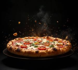 Cheese and greens pizza