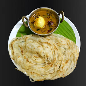 Single Egg Curry With 2 Kerala Porotta