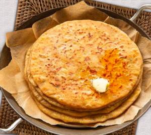 Aloo Pyaz Paratha desi ghee with achar