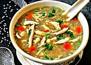 Chicken garlic soup