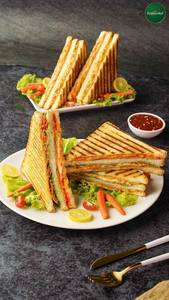 Veg Club Cheese Grilled Sandwich