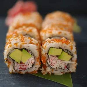 California Sushi With Crab Sticks And Avocado