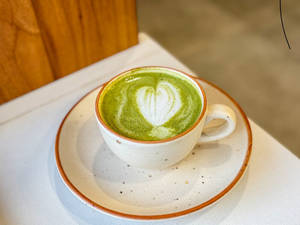 Hot Vanilla Matcha Latte