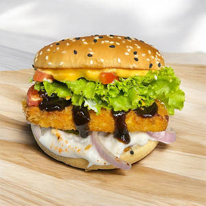 Bbq Crispy Paneer Burger