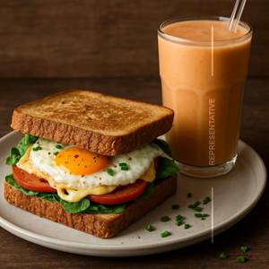 Egg Supreme Sandwich+Papaya Shake                  
