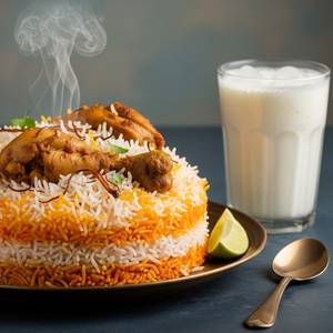 Chicken Dum Biryani + Buttermilk                          