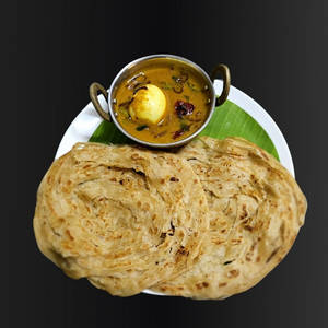 Single Egg Curry With 2 Wheat Porotta