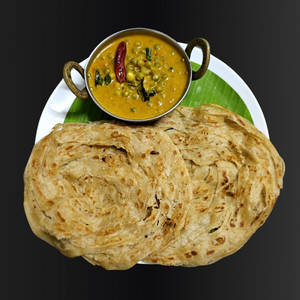 Green Peas Curry With 2 Wheat Porotta