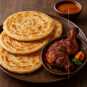 3 Nos Parotta + 1 Pc Chicken Curry